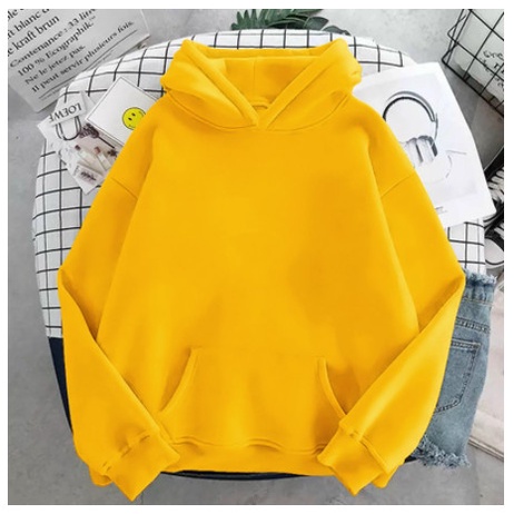 Áo Hoodie Nỉ Trơn Màu Vàng Nam Nữ Unisex, Form Rộng Chất Nỉ Bông Cao Cấp .