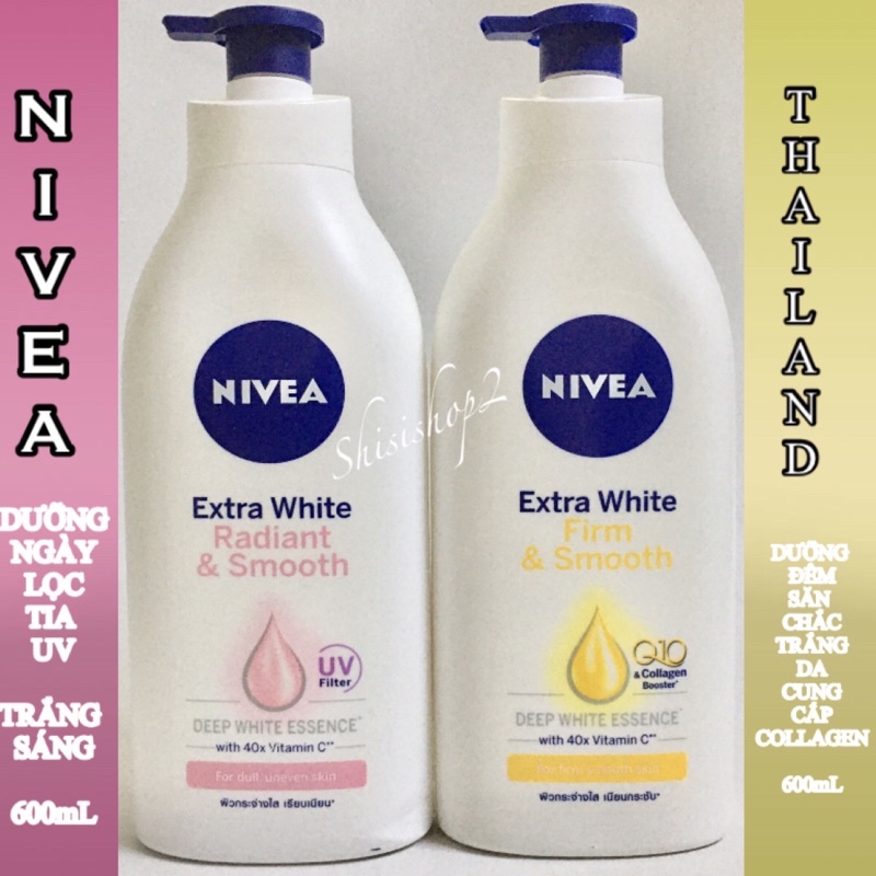 (2 chai)Sữa Dưỡng Thể NIVEA Ngày và Đêm 600mL Thái lan