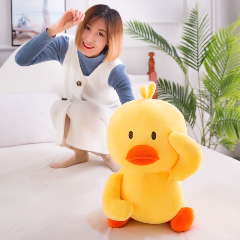Thú Nhồi Bông Vịt Con Đáng Yêu Siêu Kute Gấu Bông Mềm Mại