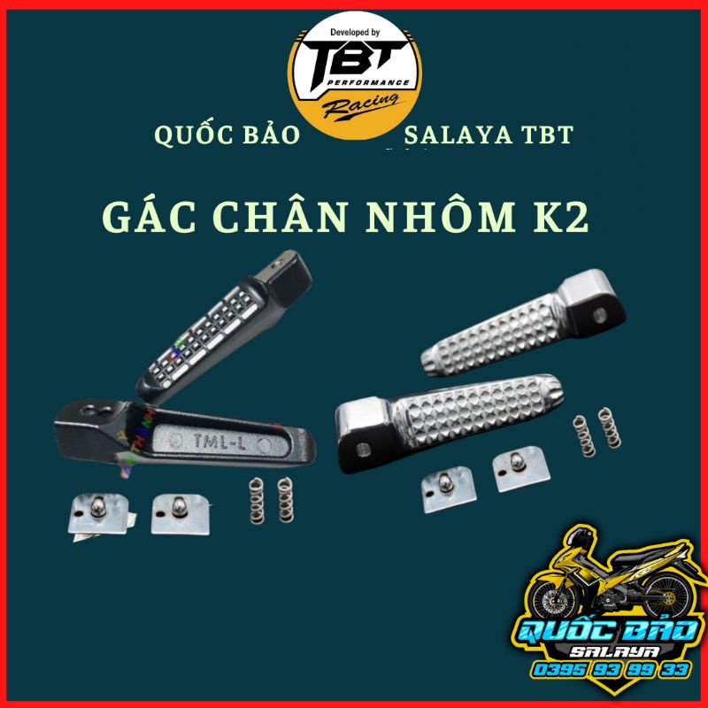 Gác Chân Nhôm Takegawa Cá Sấu Dành Cho Honda Yamaha 2 màu đen trắng.