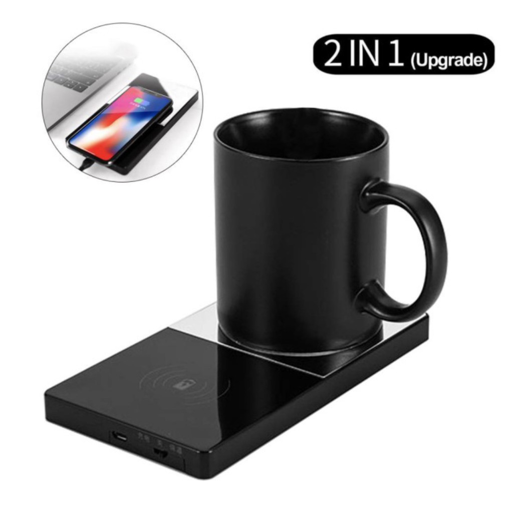 Đế hâm nóng Cà Phê Công Nghệ Coffee 55°C Wireless Charger (Không bao gồm ly) - Cao cấp