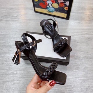 Dép cao gót sandal quai tết mảnh gót nhọn 6 phân