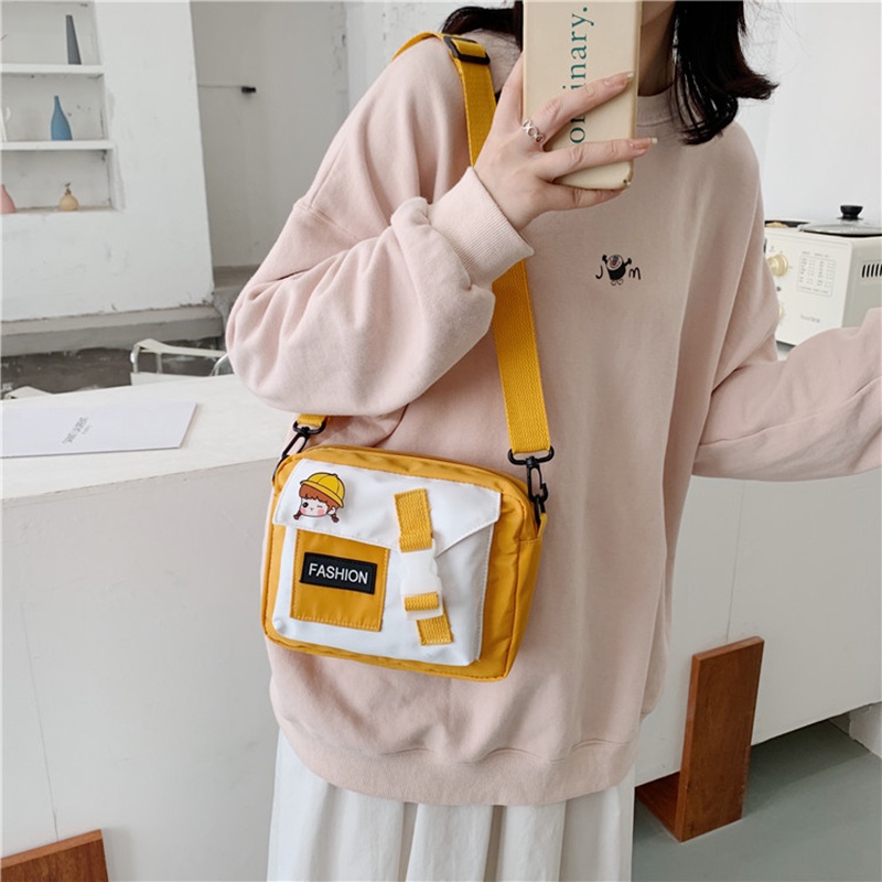 Túi đeo chéo vai IELGY bằng nylon phong cách Nhật Bản dành cho nữ