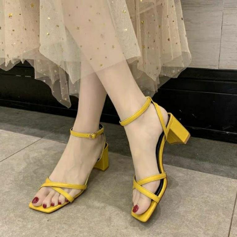 Giày cao gót dây mãnh nhiều màu cao 5cm BIG SIZE 32 33 34 40 41 42 43 ./