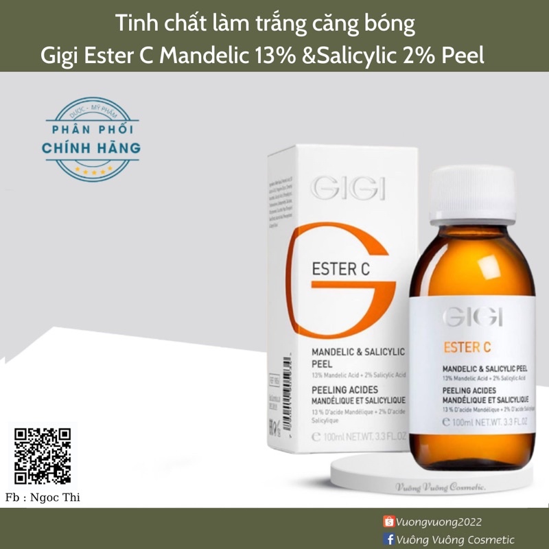 Peel sáng da GIGI Ester C Mandelic & Salicylic Peel 10ml