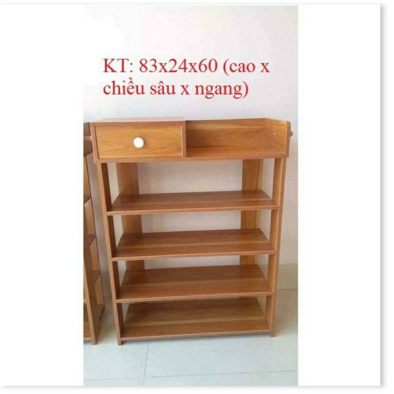 Kệ giày gỗ 5 tầng đa năng có ngăn kéo - Bình Dương - MiDi's Shop