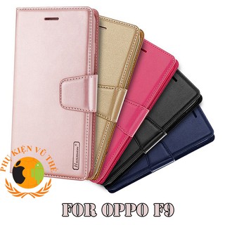 Bao Da Kèm Ví 2 in 1 Oppo F9 Cao Cấp Hanman Hàn Quốc, Có Chống Dựng Điện Thoại, Ngăn Đựng
