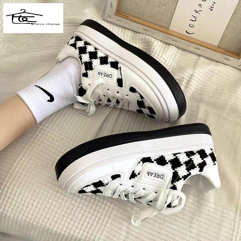 Giày Thể Thao Canvas Màu Trắng Phong Cách Hàn Quốc Cho Nữ