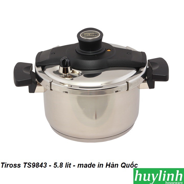 [Mã ELHAMS5 giảm 6% đơn 300K] Nồi áp suất đáy từ Tiross TS9483 - 5.8 lít - made in Hàn Quốc