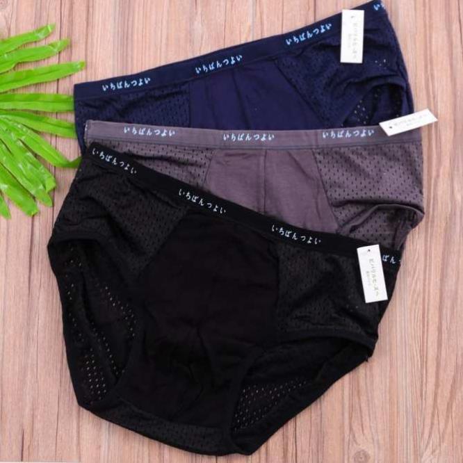 Quần sịp nam [FREESHIP] thông hơi tam giác chéo co dãn unisex cao cấp_xưởng may đức tài sexy