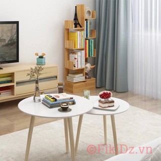 Bàn trà bệt bàn sofa tròn D50cm cao 30-49cm