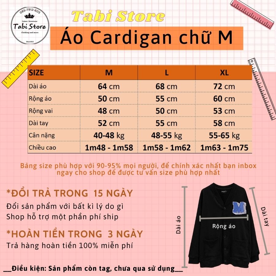 Áo Cardigan Nỉ Bông TABI Dáng Rộng Thêu Logo M Missout Dưới 75kg | BigBuy360 - bigbuy360.vn