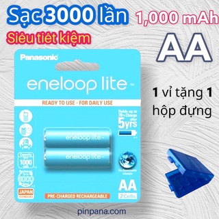 Pin sạc eneloop lite aa 1000mah sạc được 3000 lần. bk-3lcce/2bv, hàng tồn, giá rẻ