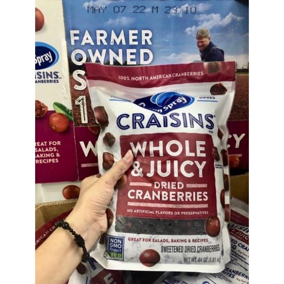 NAM VIỆT QUẤT SẤY KHÔ OCEAN SPRAY CRAISINS WHOLE DRIED 🍒CRANBERRIES 1.8Kg🍒