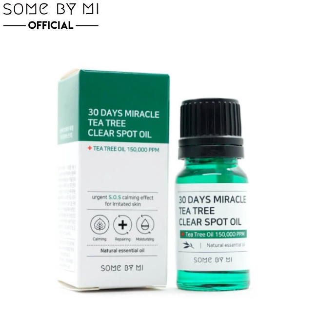 TINH DẦU TRÀM TRÀ SOME BY MI 30 DAYS MIRACLE TEA TREE CLEAR SPOT OIL 10ML - Hàn Quốc chính hãng