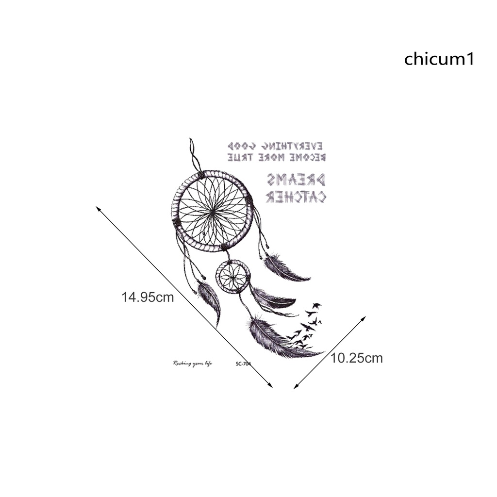 Hình Xăm Dán Tạm Thời Chống Nước Cá Tính Dành Cho Nam Và Nữ