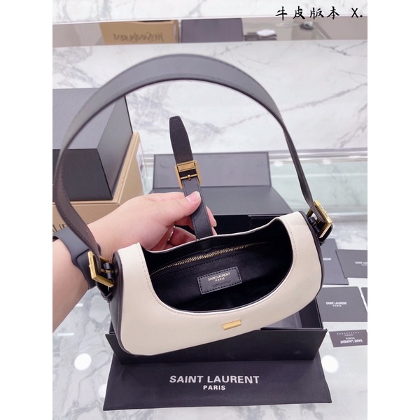 Túi xách Ýsl kẹp nách sz 25 chất da thật