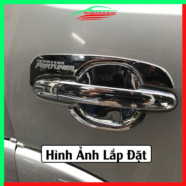 Ốp tay hõm mạ crom Fortuner 2009-2016 sáng bóng chống trầy bảo vệ cửa xe ô tô