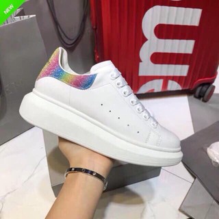 [Mã FASHIONG10 giảm 10k đơn từ 50k] FREESHIP 50K Giày MCQueen cầu vồng độn đế hàng full box kèm video