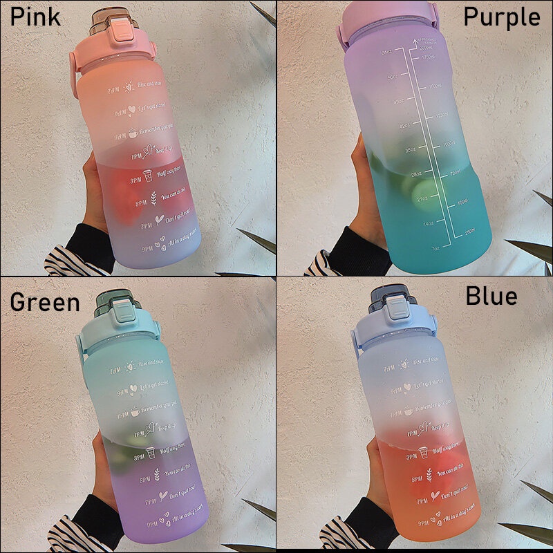 Bình Nước Thể Thao Dung Tích 2000ml Có Ống Hút Tiện Dụng