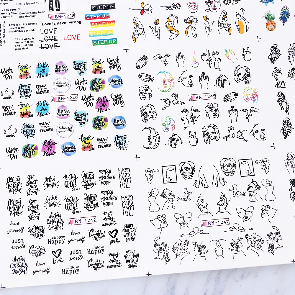 Tấm hình dán trang trí móng tay 3D diy