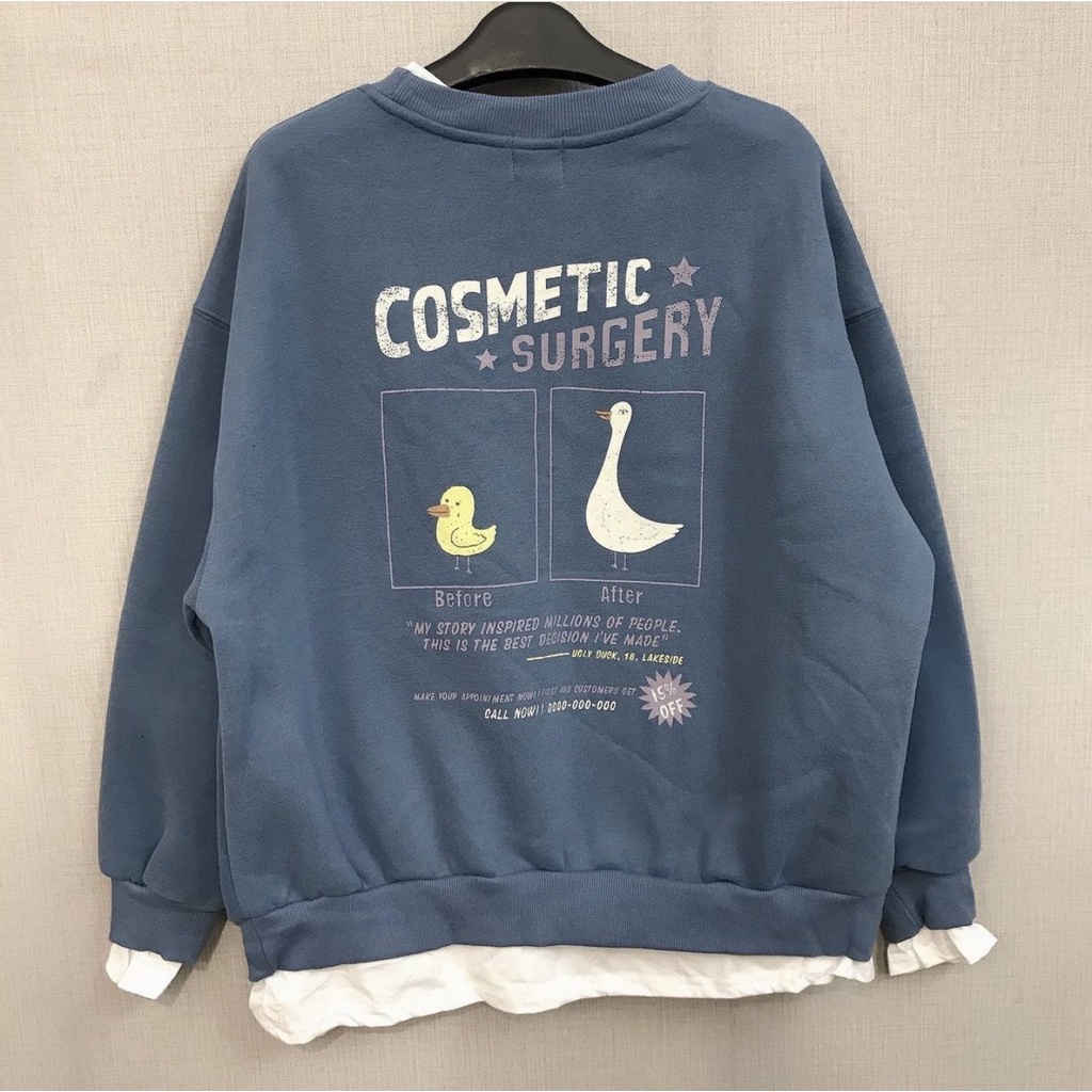 Áo Sweater Unisex Freesize Dài 70 Ngực 130 Chất Nỉ Bông Dày Dặn