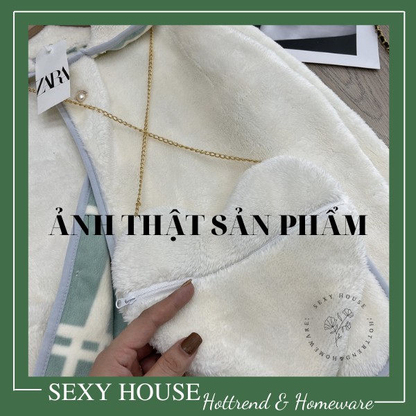 Áo lông cừu mùa đông tặng kèm túi đeo trái tim A03 SEXYHOUSE