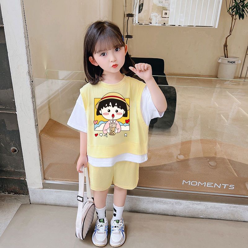 Hàng Mới Về Set Áo Thun Ngắn Tay Và Quần Short Thời Trang Mùa Hè Cho Bé Gái