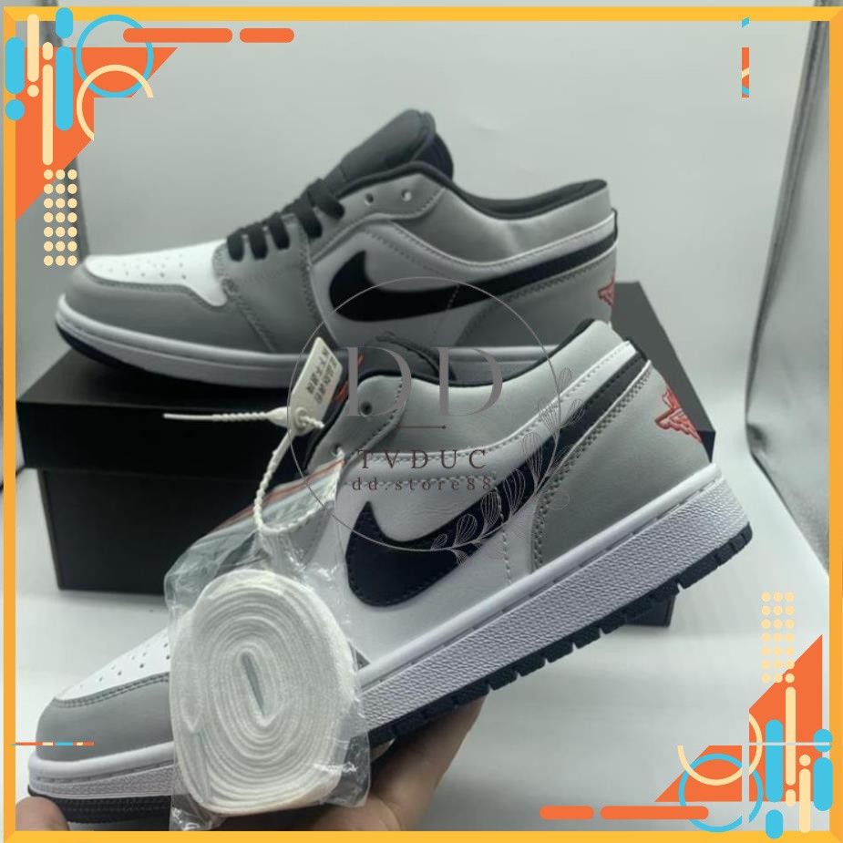 [FreeShip]Giầy Thể Thao Nam Nữ, Giầy Sneakers JORDAN XÁM Cổ Thấp FULL BOX Full size 36-43