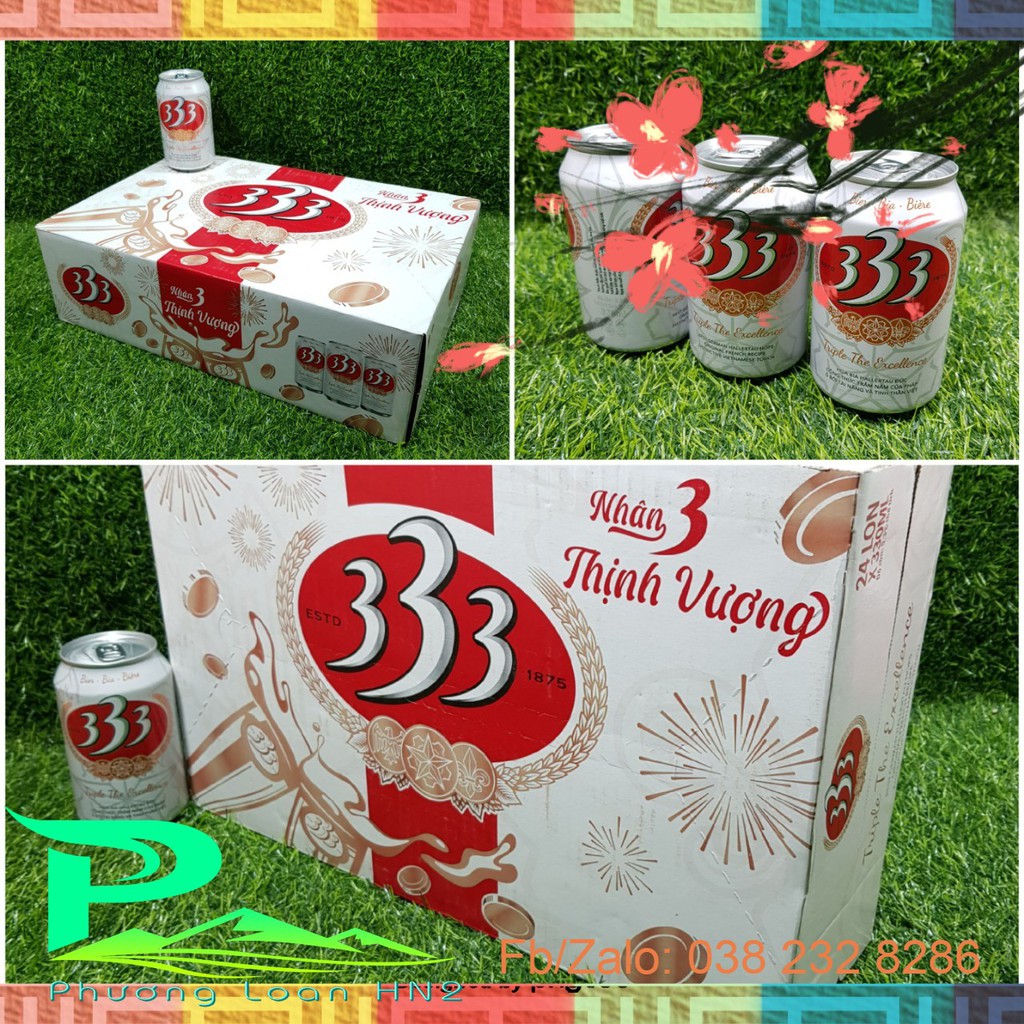 Bia lon 333 - thùng 24 lon x 330ml