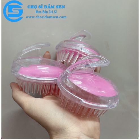 Lược gội đầu gai tròn, massage thư giãn da đầu, Massage Gai Silicon G338-Luocgoidau