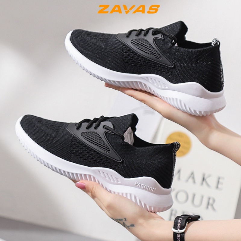 Giày thể thao sneaker nữ ZAVAS đế êm nhẹ giày xỏ vào là đi, lưới dày thoáng khí - S393