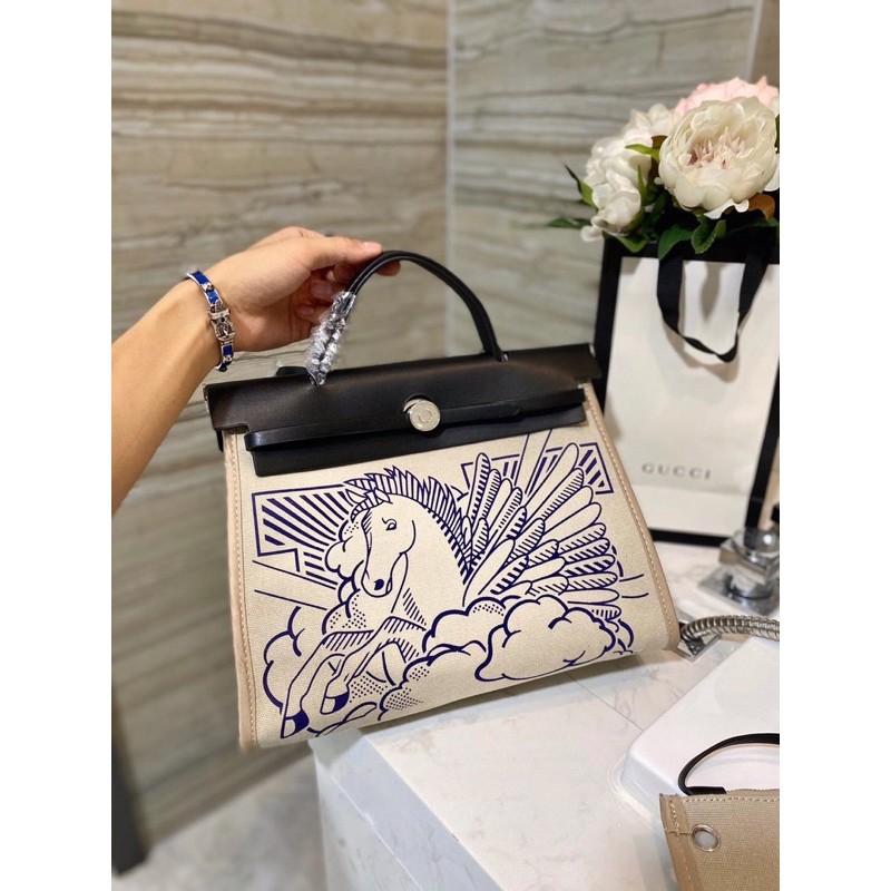 Túi HM kelly vải - Size 28 Cm