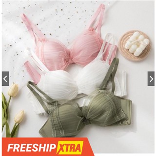 Siêu đẹp - áo lót đúc su phối ren cánh chuồn n190