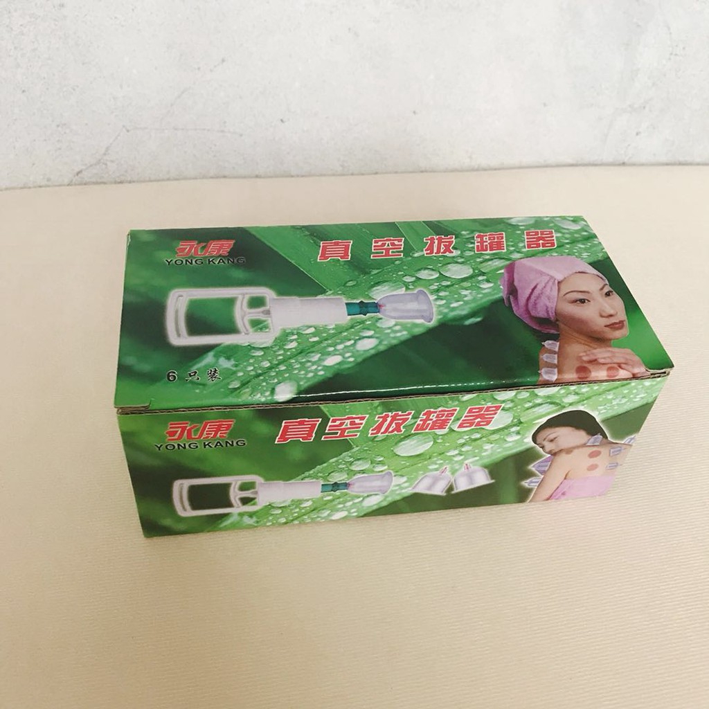 Bộ dụng cụ giác hơi kèm 6 cốc dùng mát xa toàn thân kiểu Trung Hoa