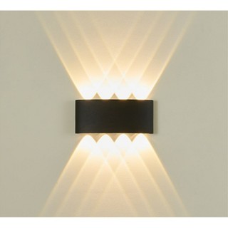 (RẺ VÔ ĐỐI)Đèn LED hắt tường 8 tia-nguồn nhôm đúc chống nước IP66