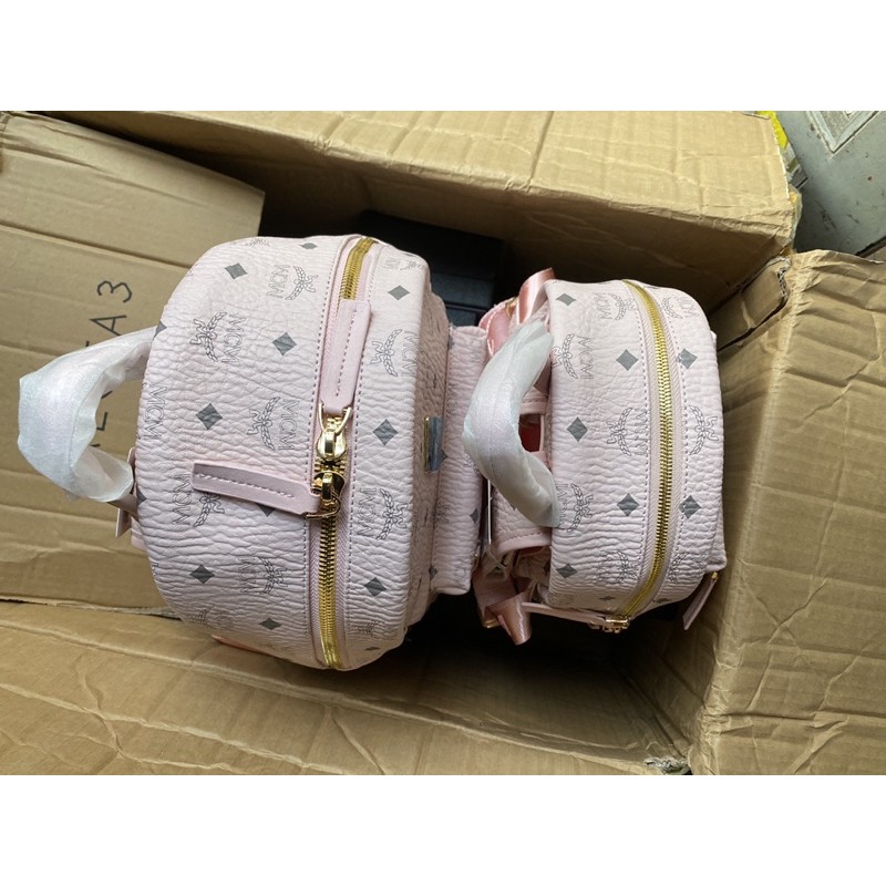 Balo MCM màu hồng