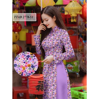 vải áo dài hoa nhí