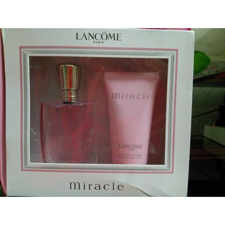 Mua nước hoa TẶNG dưỡng thể - GIFT SET LANCOME MIRACLE ( nước hoa 30ml + bodylotion 50ml)