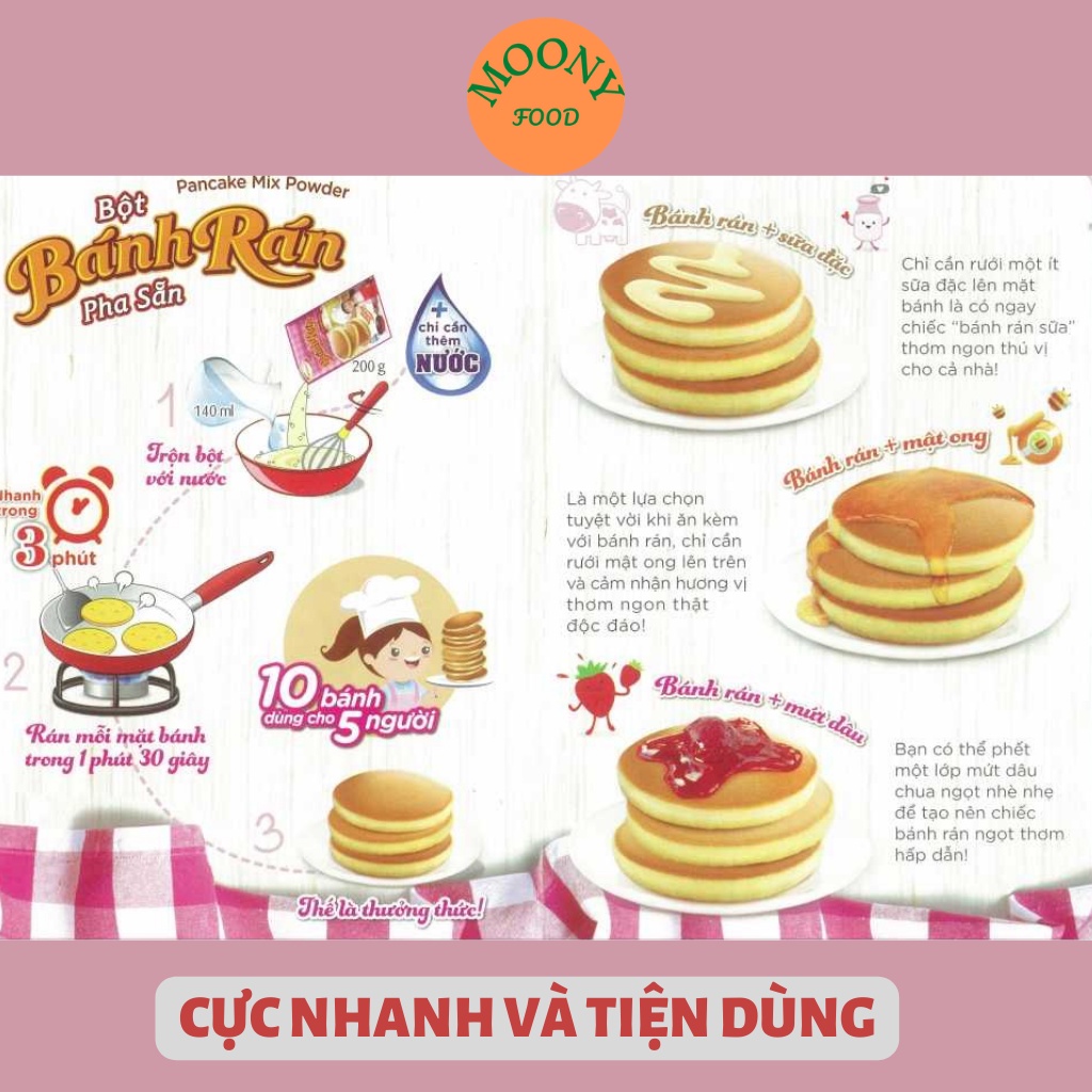 Bột Bánh Rán Doraemon Pha Sẵn Rẻ Tiện Lợi Cho Bé Ajinomoto Gói 200G