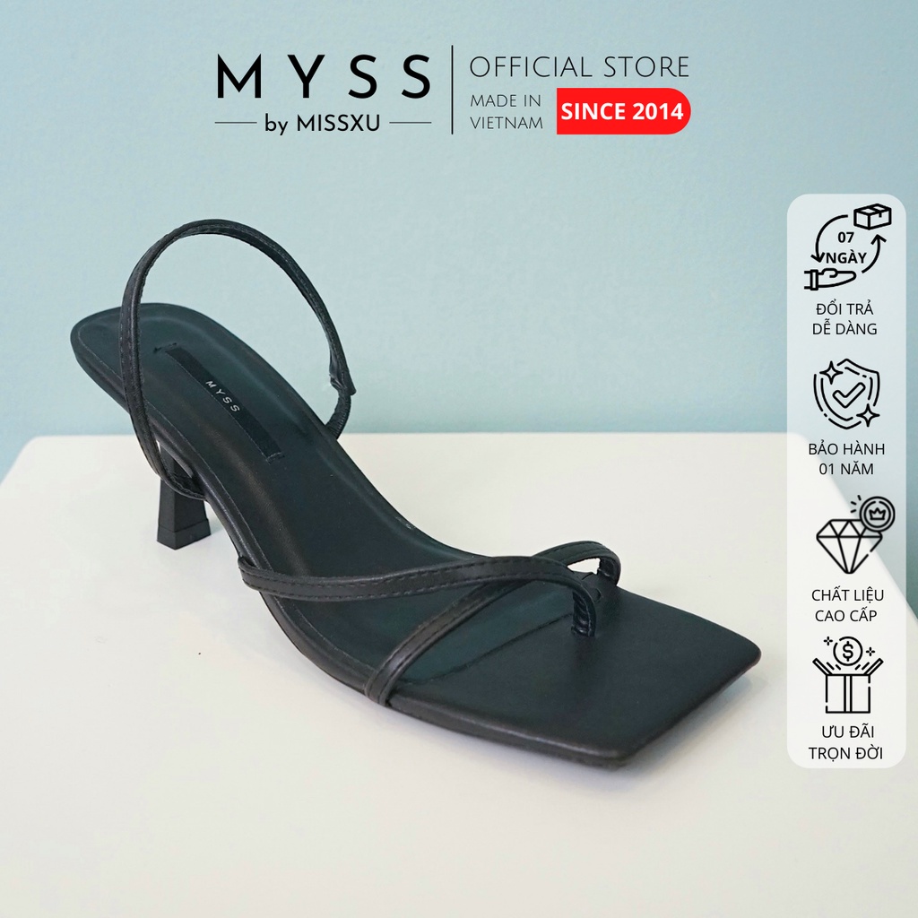 Giày sandal nữ xỏ ngón quai sau 5cm thời trang MYSS - SD91