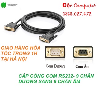 Cáp cổng com rs232 - 9 chân dương sang âm dài 1,5m 2m 3m 5m chính hãng ugreen 20145 20146 20147 20148 cao cấp