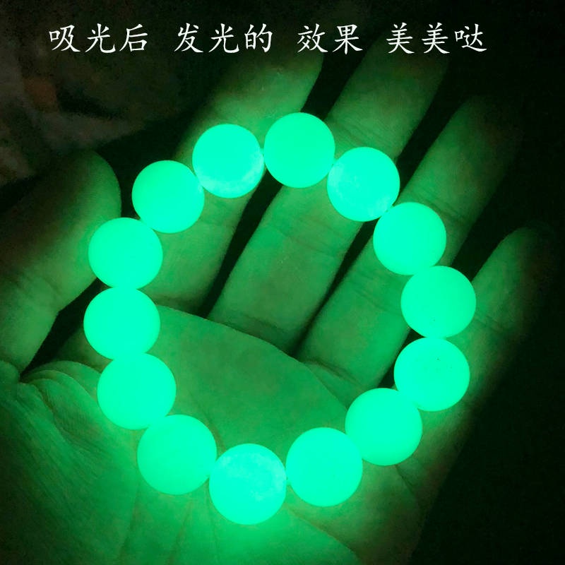 Vòng Đeo Tay Chuỗi Hạt Đá Màu Dạ Quang Thời Trang Cho Nam Và Nữ