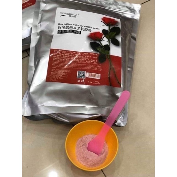 Mặt nạ dẻo hoa hồng dna colagen cá hồi dùng cá nhân và spa