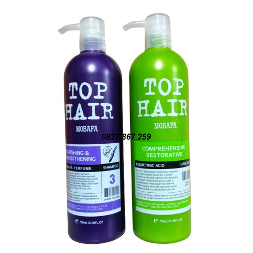 Bộ Dầu Gội-Xả Tophair mobafa siêu mượt 750ml top hair