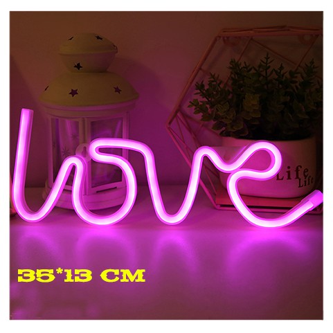 Đèn LED Neon trang trí phòng ngủ, quán dùng pin + USB