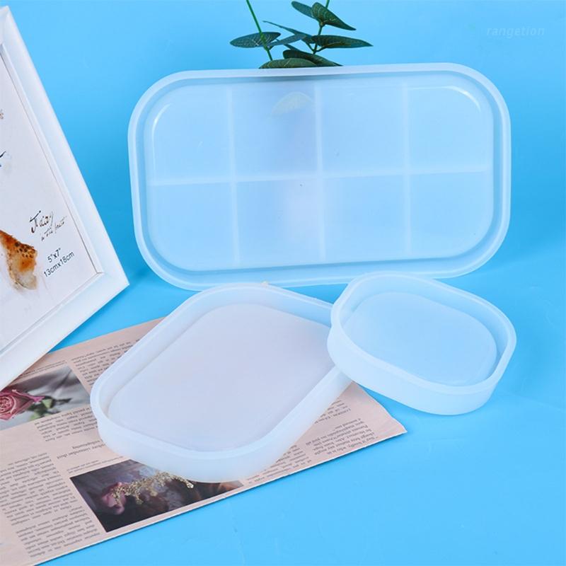 Khuôn Silicone Làm Khay Đựng Trang Sức Hình Oval Tiện Dụng