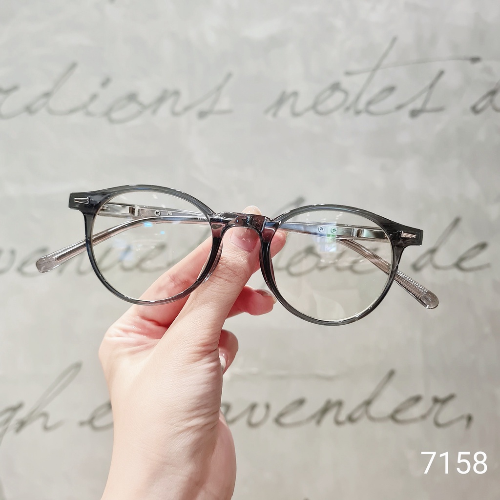 Gọng kính nam nữ LILYEYEWEAR mắt tròn chất liệu nhựa dày dặn kiểu dáng dễ đeo màu sắc thời trang 7158
