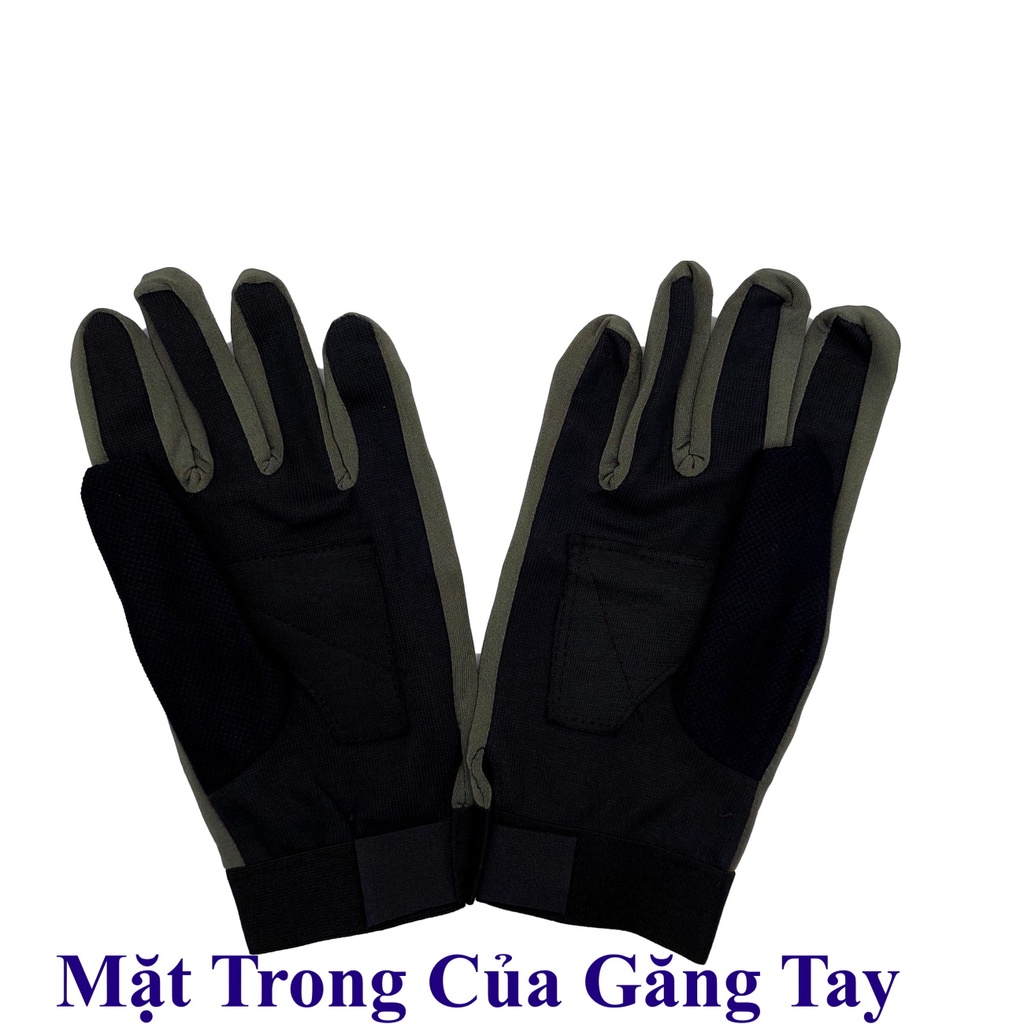Bao tay Găng tay Nam Kiểu bít ngón Gắn sọc chéo Chất liệu vải mềm, Bền đẹp, Chống nắng, Chống tia UV, Bảo vệ đôi tay