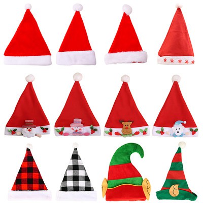 Giáng sinh trang trí người lớn trẻ em mẫu giáo ông già Noel Mũ Dress Up giáng sinh quà tặng giáng sinh mũ